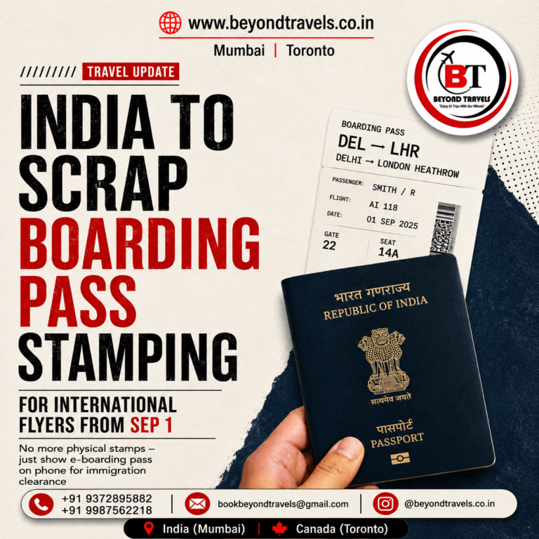 India to scrap boarding pass stamping for international flyers from Sep 1